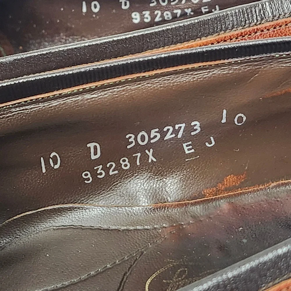 Vintage Florsheim Imperial Brown Leather Tassel Loafers Goodyear 10D 93287